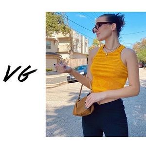 VERGE GIRL - On The Horizon Knit Top // YELLOW